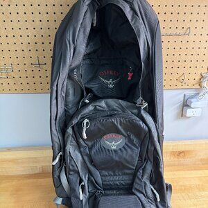 Osprey Waypoint 70l Backpack and daypack. daypack is attachable. rain cover.